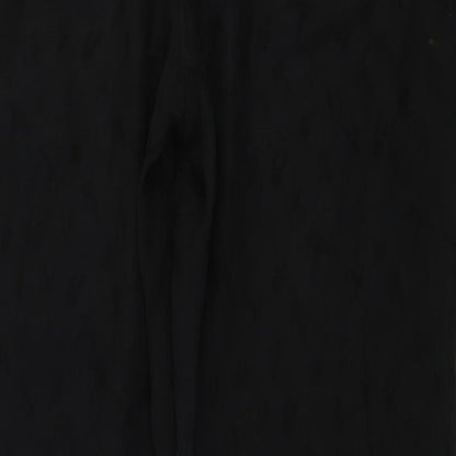 Monsoon  Womens Black Floral  Trousers  Size 14 L25 in