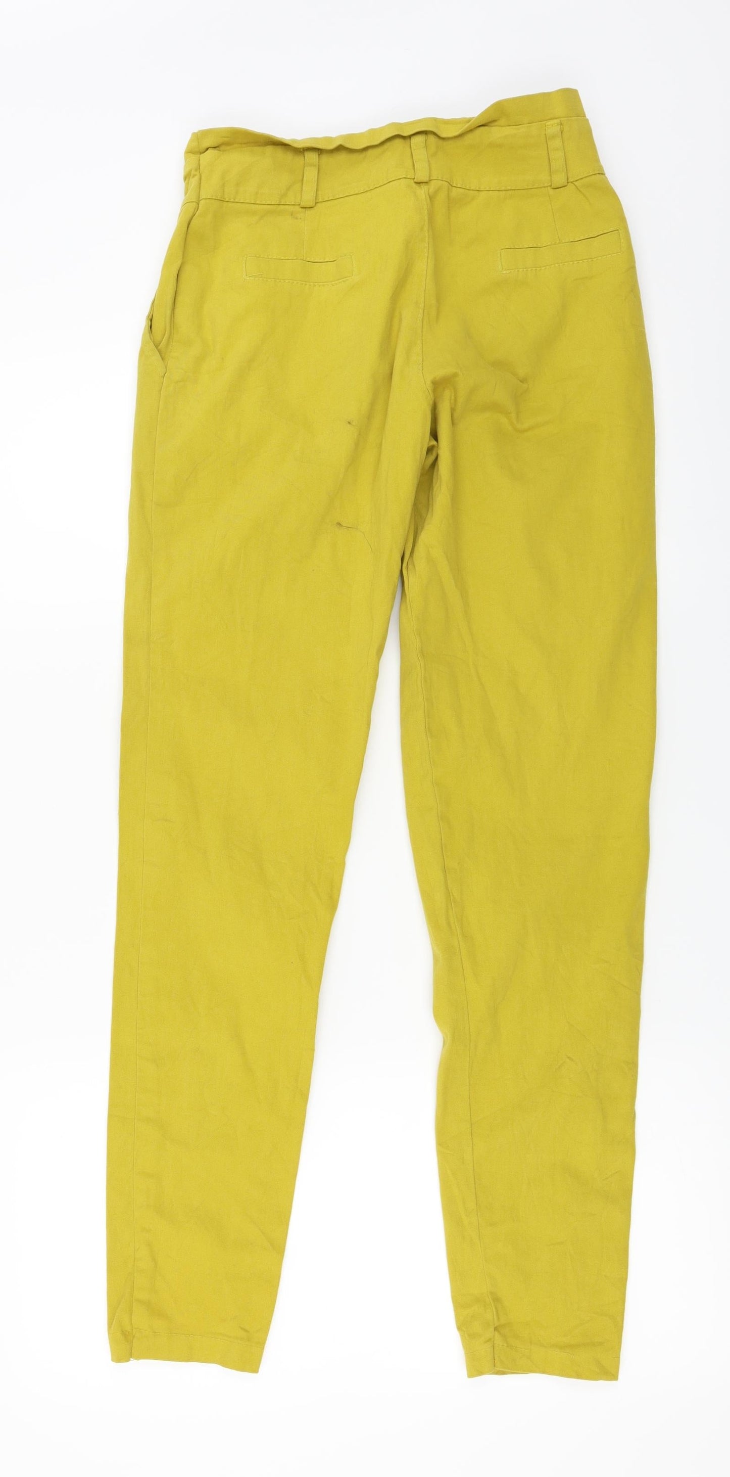 Womens UK Size L Preworn Regular Fit  Yellow Trousers