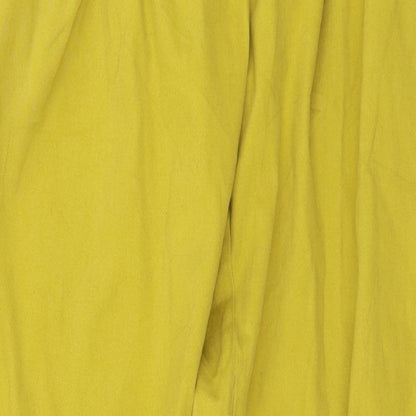 Womens UK Size L Preworn Regular Fit  Yellow Trousers