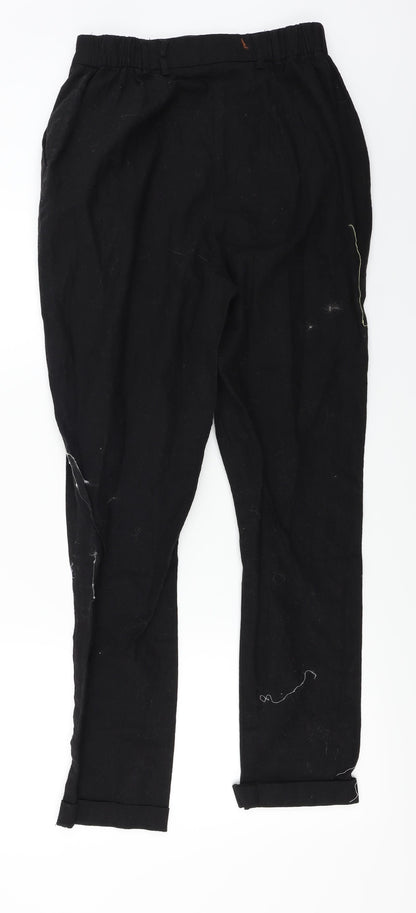 Womens UK Size 10 ASOS Regular Fit  Black Trousers