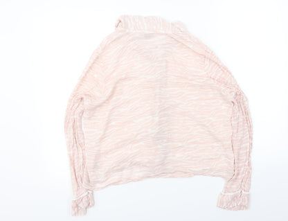 Womens UK Size M Dorothy Perkins Pink Basic Button-Up