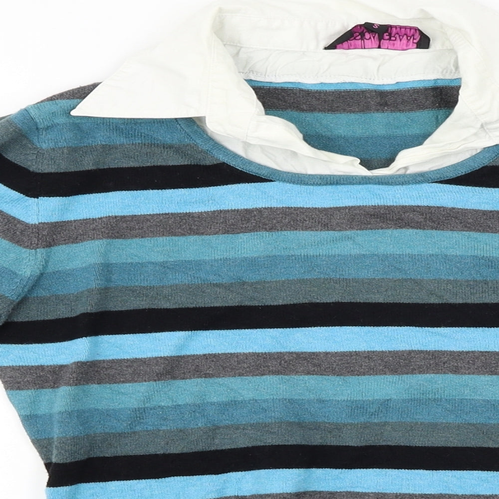 Womens UK Size S Jessica Graaf Blue Basic Polo