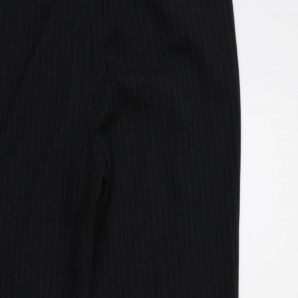 TU Womens Black Striped  Trousers  Size 14 L31 in