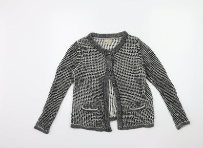 Soon Womens Black  Knit Cardigan Jumper Size 12