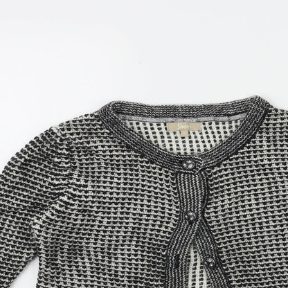 Soon Womens Black  Knit Cardigan Jumper Size 12