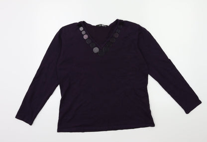 TIGI Womens Purple   Pullover Jumper Size 14