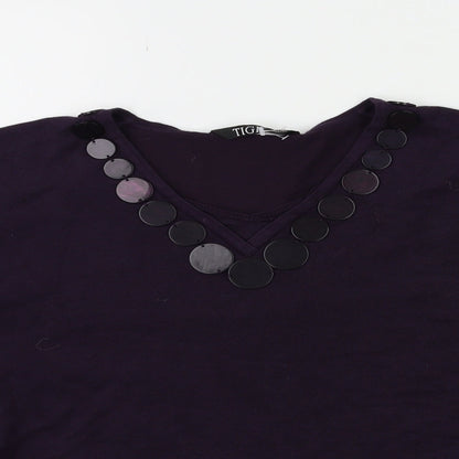 TIGI Womens Purple   Pullover Jumper Size 14
