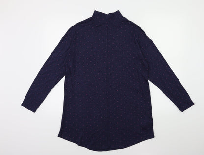 Marks and Spencer Womens Blue Polka Dot Knit Pullover Jumper Size 12