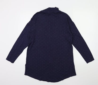 Marks and Spencer Womens Blue Polka Dot Knit Pullover Jumper Size 12