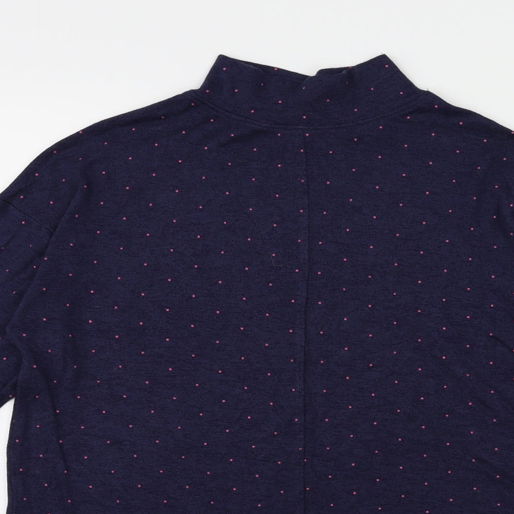 Marks and Spencer Womens Blue Polka Dot Knit Pullover Jumper Size 12