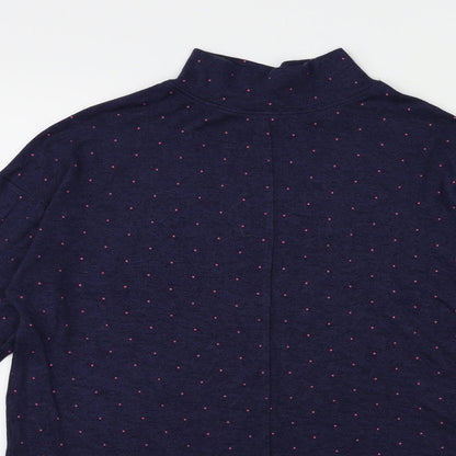 Marks and Spencer Womens Blue Polka Dot Knit Pullover Jumper Size 12