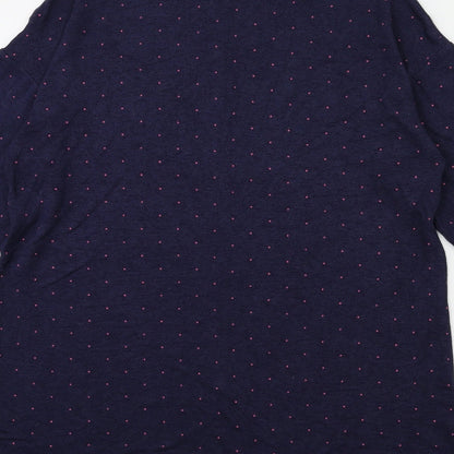 Marks and Spencer Womens Blue Polka Dot Knit Pullover Jumper Size 12