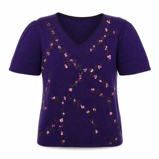 Berkertex Womens Purple  Knit Pullover Jumper Size 10