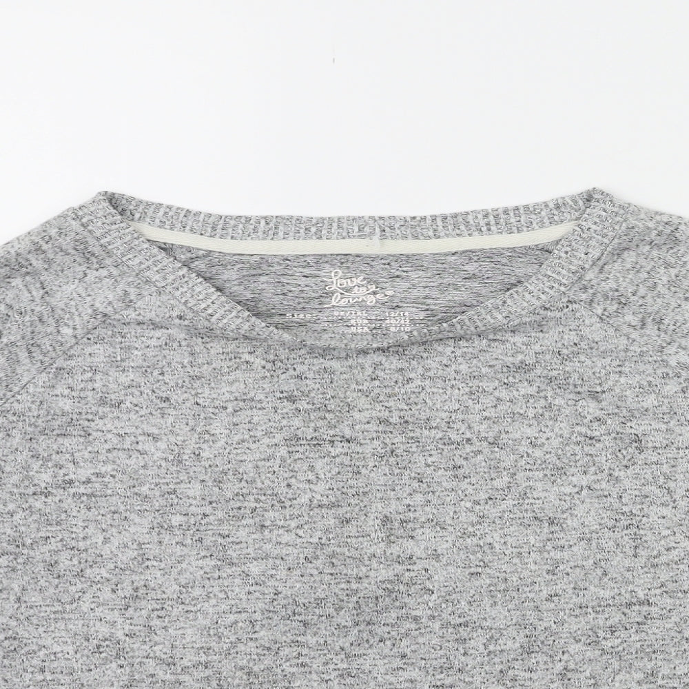Love To Lounge Womens Grey   Pullover Sweatshirt Size 12