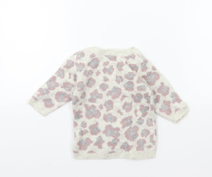 Primark Baby White Animal Print  Pullover Jumper Size 3-6 Months