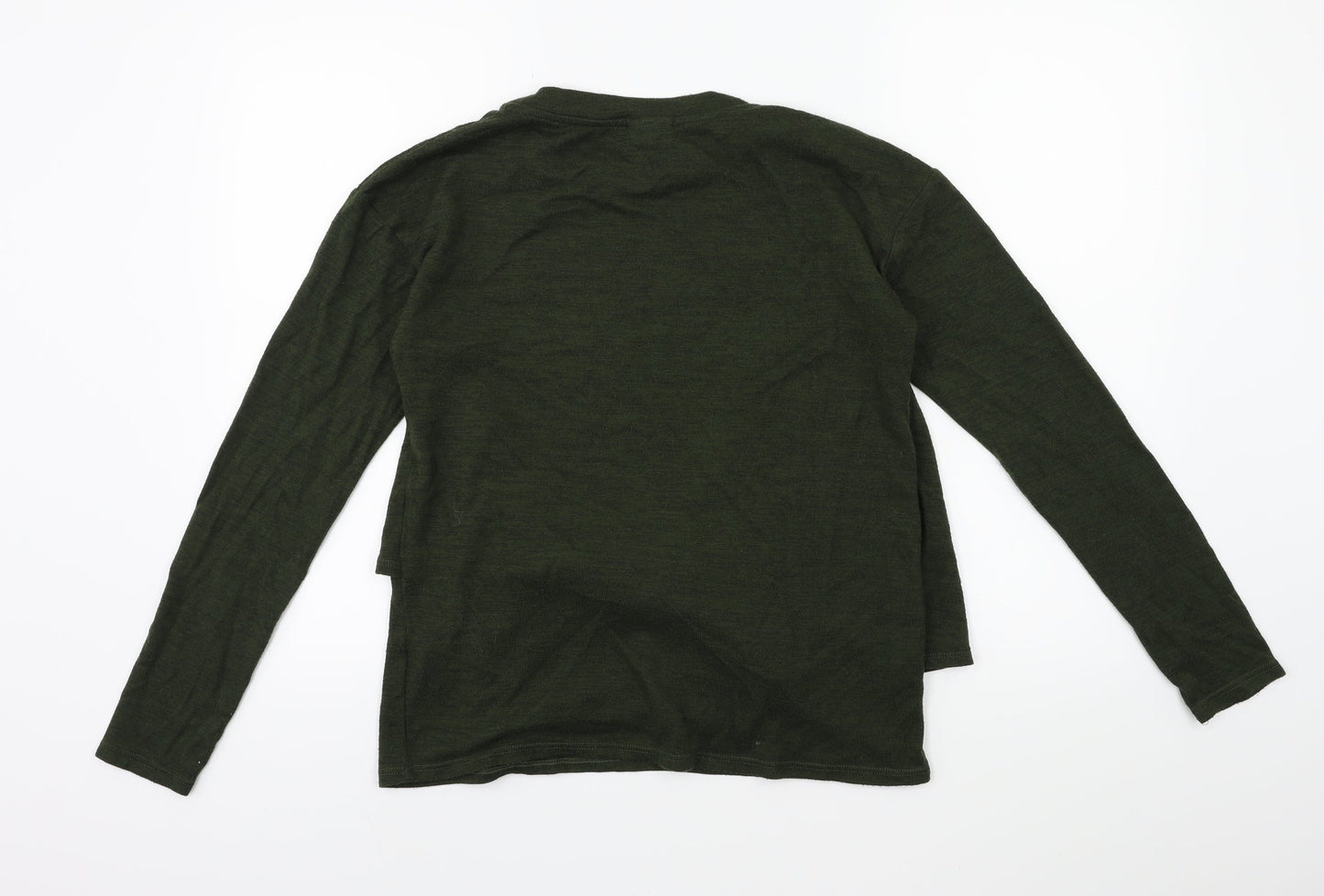 DUE SOUTH Womens Green  Knit Pullover Jumper Size S  - Tie Waist