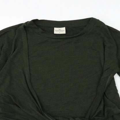 DUE SOUTH Womens Green  Knit Pullover Jumper Size S  - Tie Waist