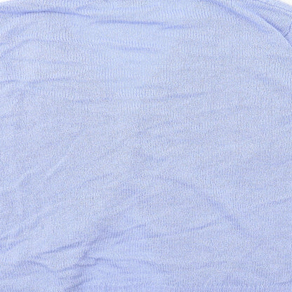 reflect Womens Blue Floral Knit Cardigan Jumper Size M
