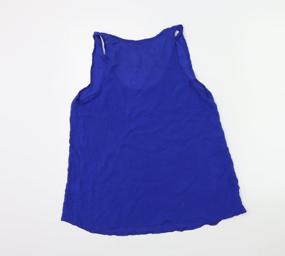 Womens UK Size 10 Preworn Blue Basic Tank