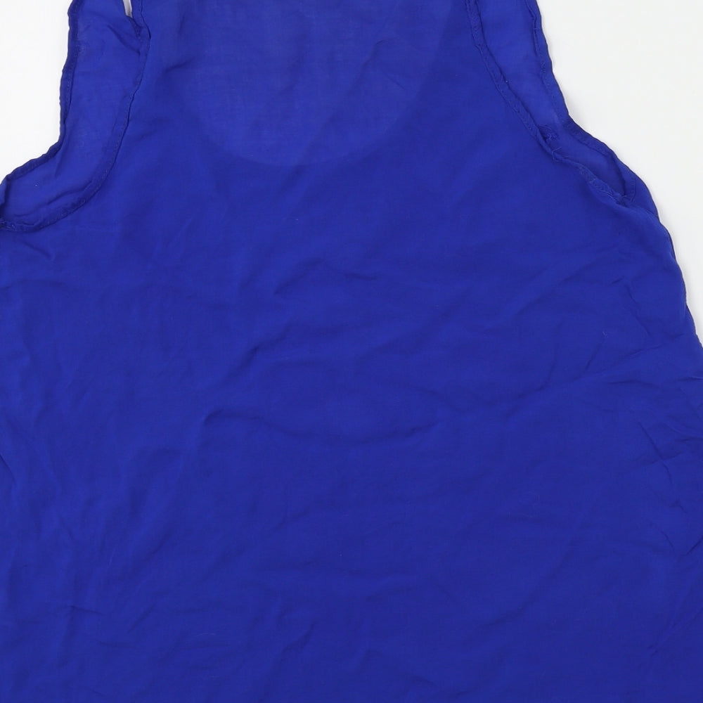 Womens UK Size 10 Preworn Blue Basic Tank