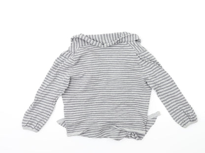 Atmosphere Womens Grey Striped Knit Cardigan Jumper Size 8