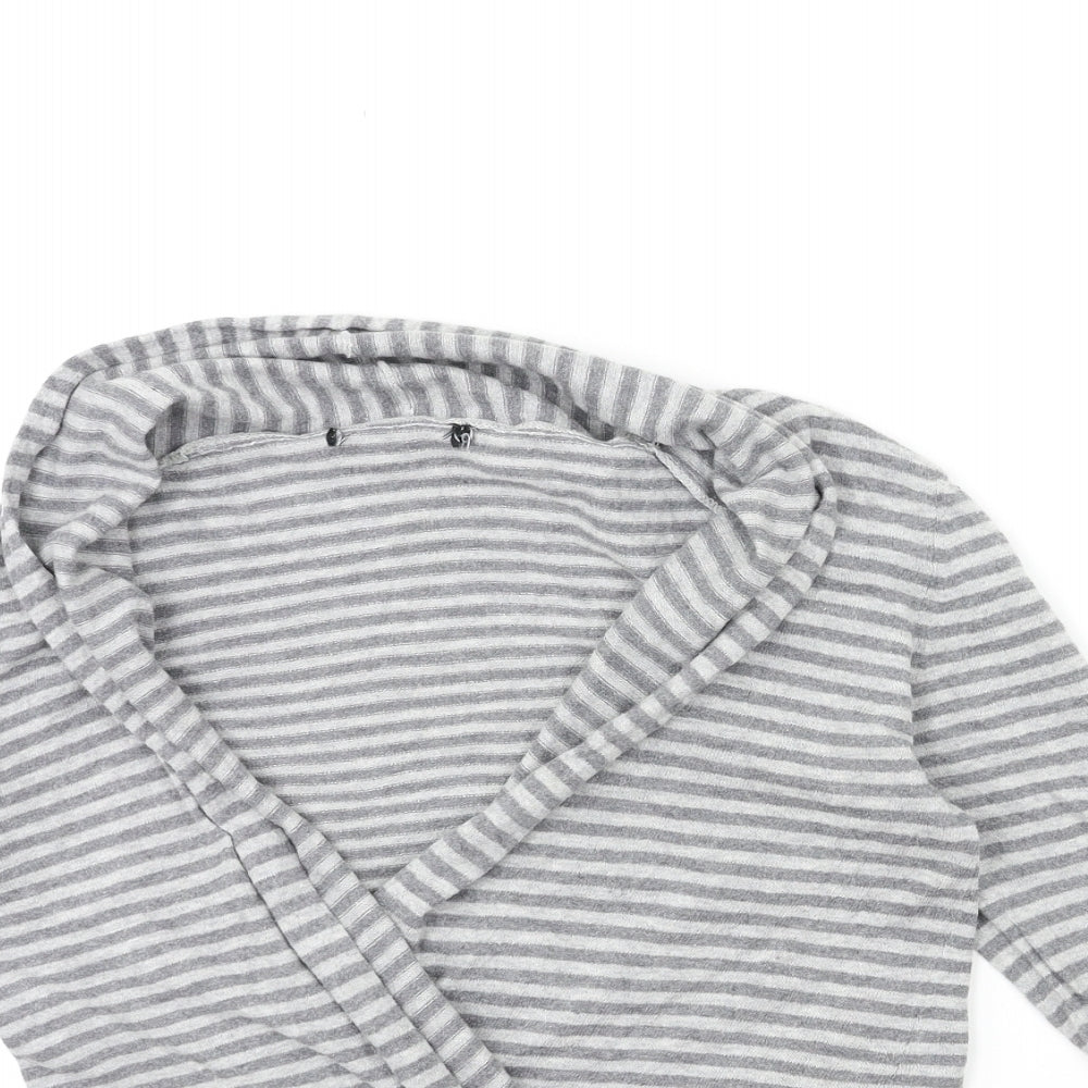Atmosphere Womens Grey Striped Knit Cardigan Jumper Size 8