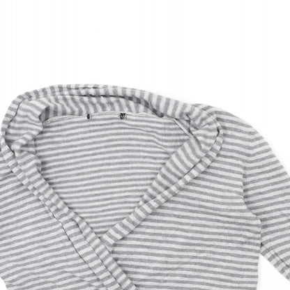 Atmosphere Womens Grey Striped Knit Cardigan Jumper Size 8