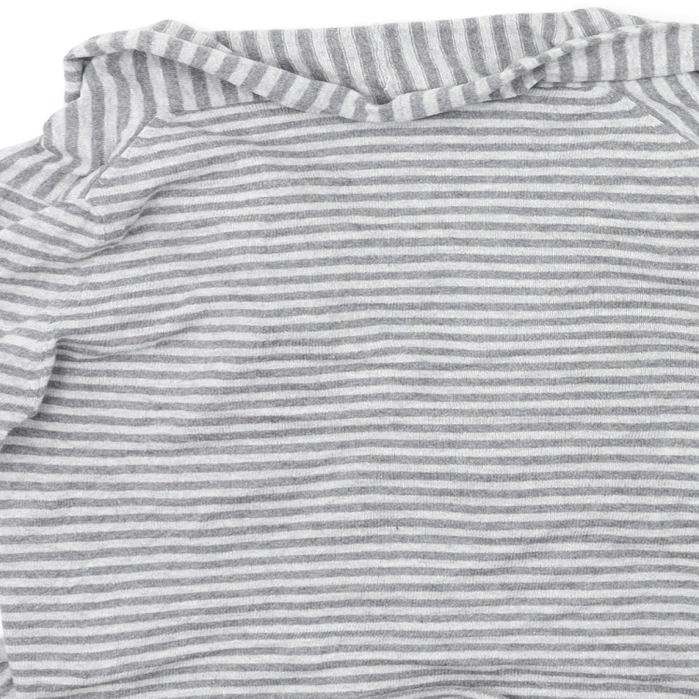 Atmosphere Womens Grey Striped Knit Cardigan Jumper Size 8