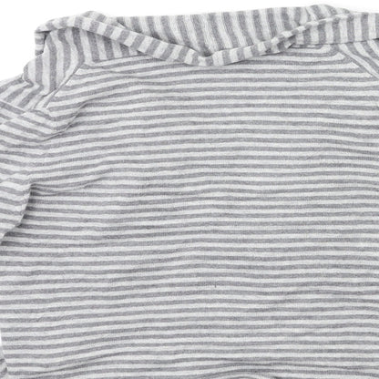 Atmosphere Womens Grey Striped Knit Cardigan Jumper Size 8