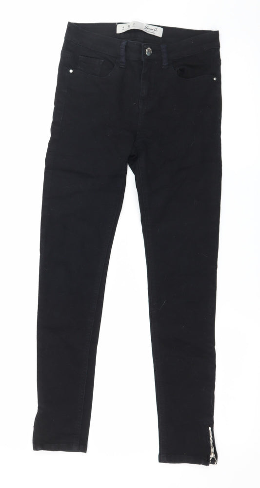 Denim & Co. Womens Black  Denim Skinny Jeans Size 6 L25 in