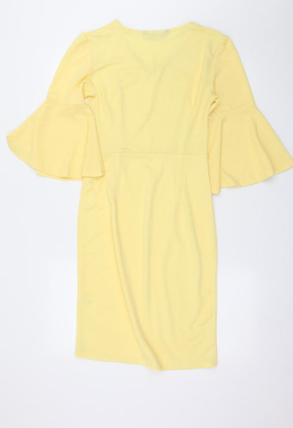Collection London Womens Yellow  Jersey A-Line  Size 8