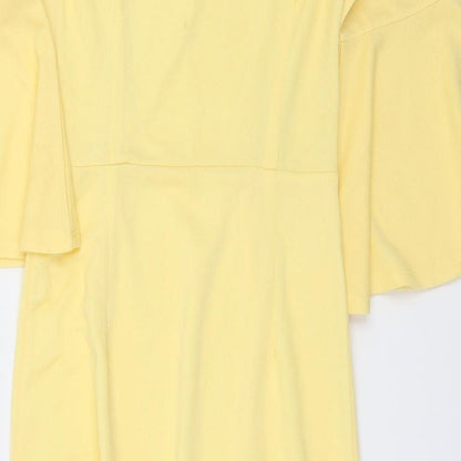 Collection London Womens Yellow  Jersey A-Line  Size 8