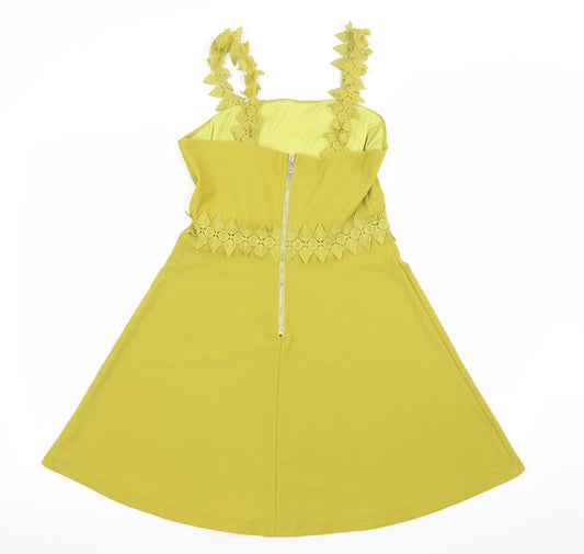 Luc-ce Womens Green   Skater Dress  Size S