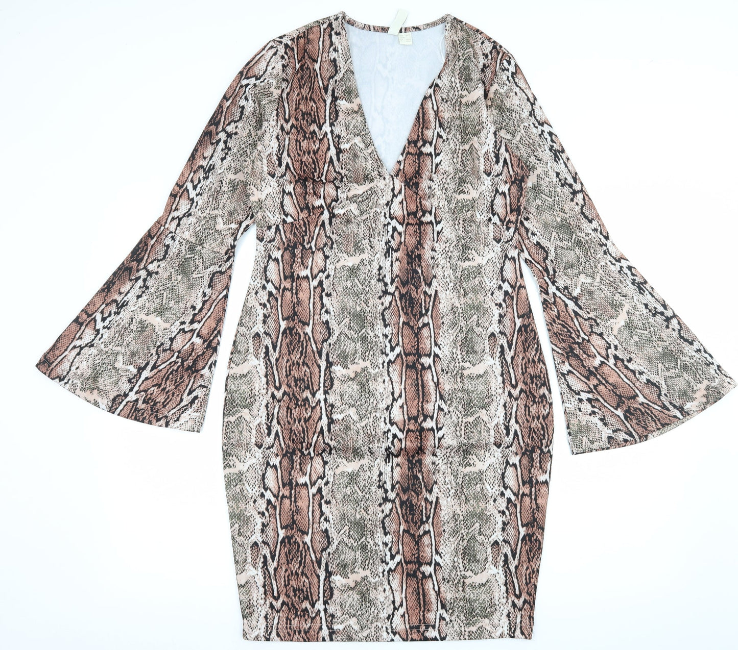 Body Flirt Womens Pink Animal Print  A-Line  Size 8
