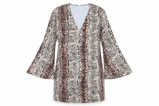 Body Flirt Womens Pink Animal Print  A-Line  Size 8