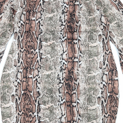 Body Flirt Womens Pink Animal Print  A-Line  Size 8