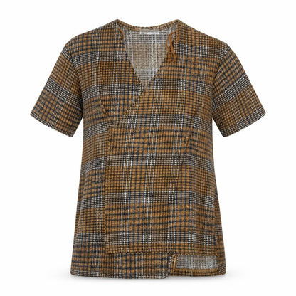 Womens UK Size S Zara Brown Basic Blouse