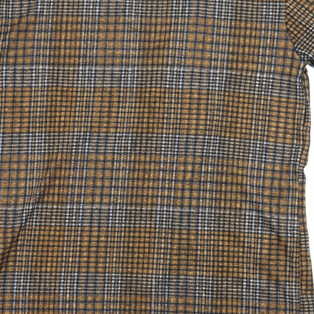 Womens UK Size S Zara Brown Basic Blouse