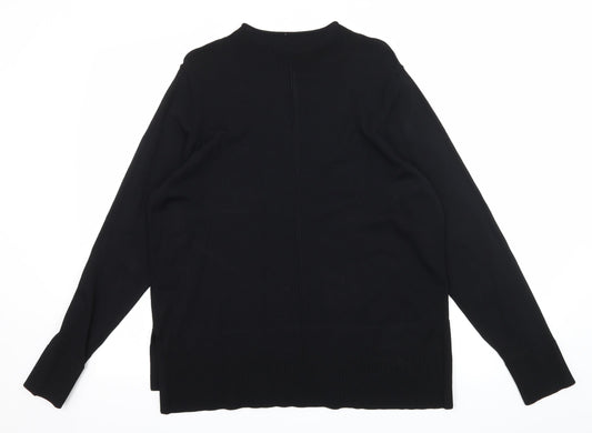 NEXT Womens Black  Knit Pullover Jumper Size 14