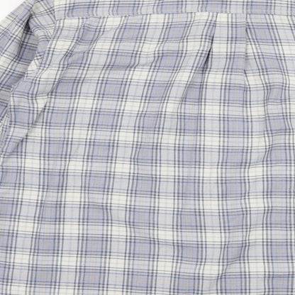 Woodville Mens Blue Check   Button-Up Size M