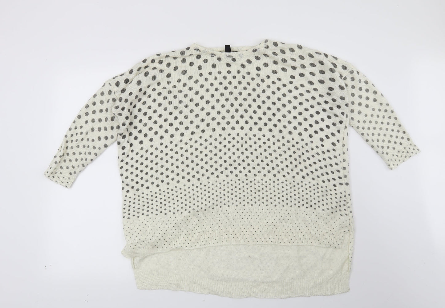 Mango Womens Beige Polka Dot  Pullover Jumper Size M