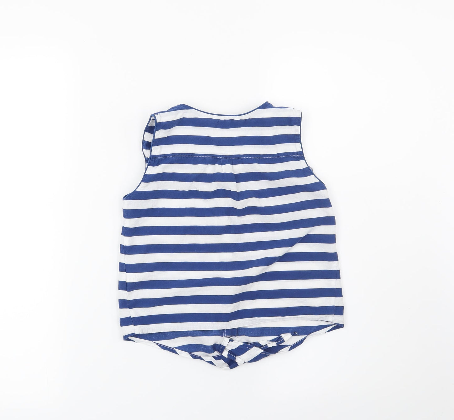 NEXT Girls Blue Striped  Basic Button-Up Size 8 Years
