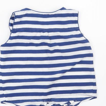 NEXT Girls Blue Striped  Basic Button-Up Size 8 Years