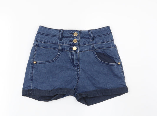 Dunnes Stores Womens Blue   Cut-Off Shorts Size 28 in