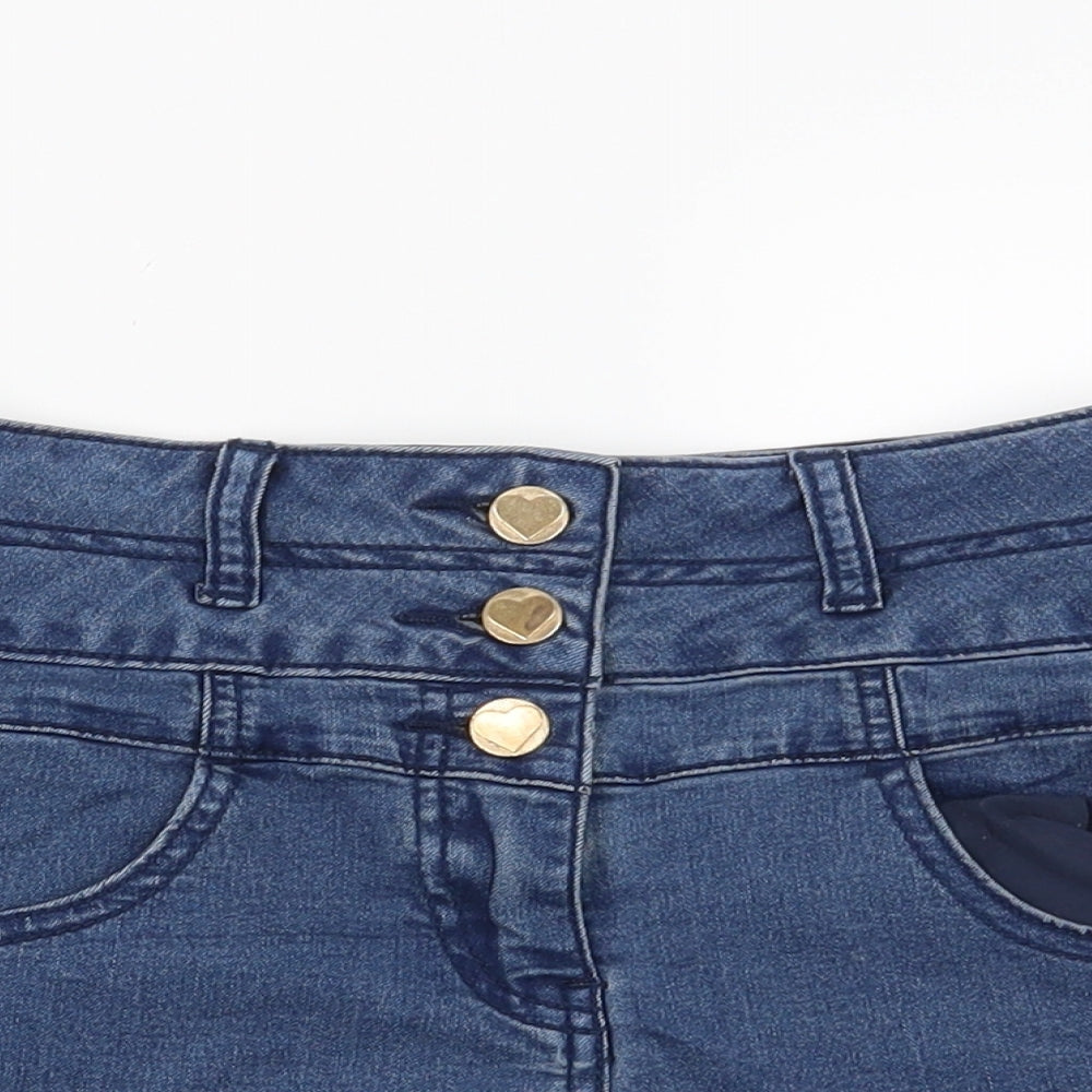 Dunnes Stores Womens Blue   Cut-Off Shorts Size 28 in