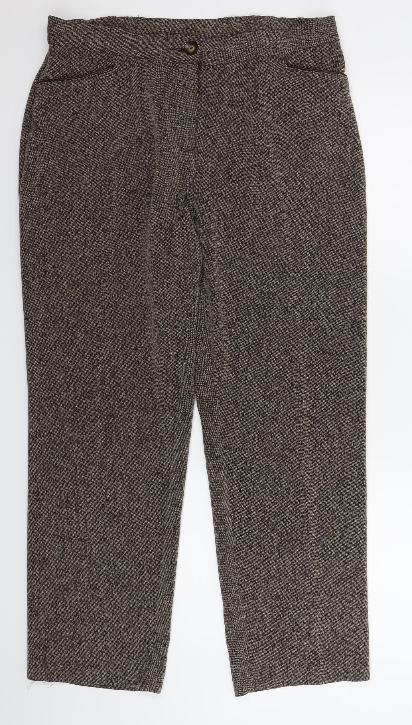 Womens UK Size 14 Marks and Spencer Regular Fit  Grey Trousers