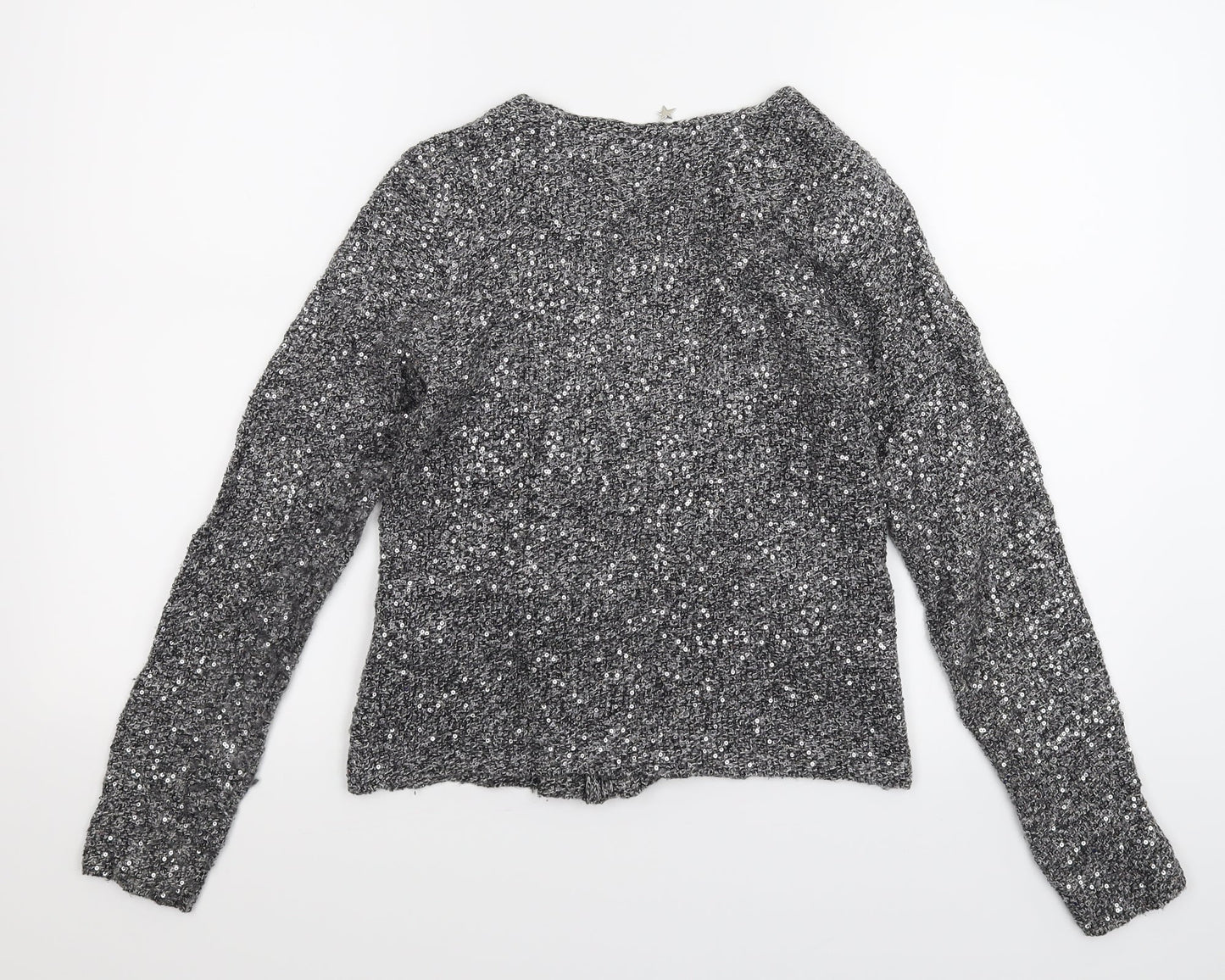 Sud Express Womens Grey  Knit Cardigan Jumper Size S