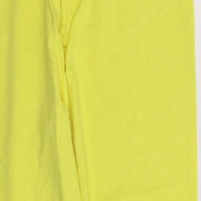 Papaya Womens Yellow   Compression Leggings Size 12 L17 in
