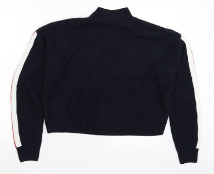 Divided Womens Blue  Knit Pullover Jumper Size M