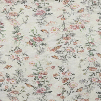 George Womens White Floral  Mini  Size 12  - Butterflies